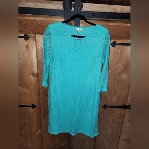 Teal Lace Dress